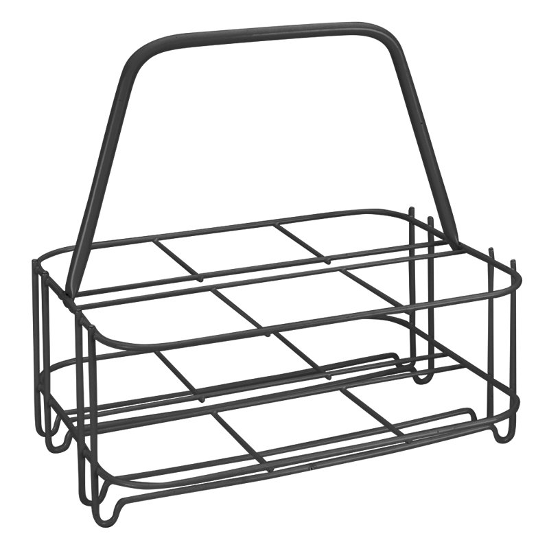 Open Shelving Wine Bottle Rack Black