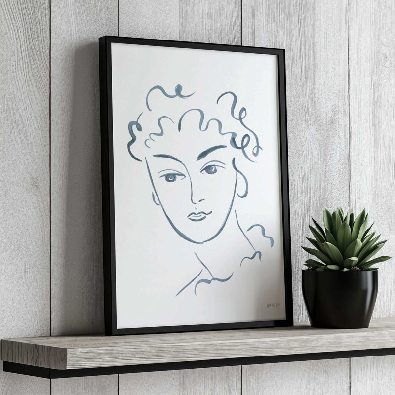 «Whimsy Portrait II» par Yvette St. Amant, reproduction d'art sur toile, H 16 po x l 12 po, Blanc