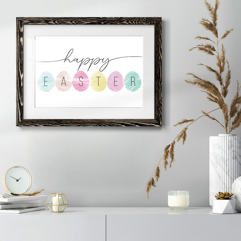 Happy Easter, H 22 po x l 32 po x P 1,5 po, Noir