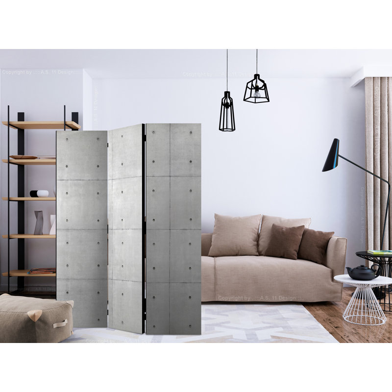 Hammy 135cm W x 172cm H 3 - Panel Solid Wood Folding Room Divider