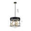 Modern 5 Light Gold Branch Pendant