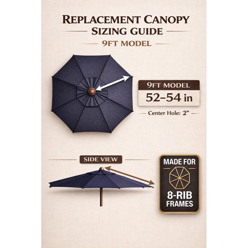 Housse de remplacement pour parasol de patio Mack, Terra Cotta