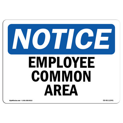 Employee Common Area Sign