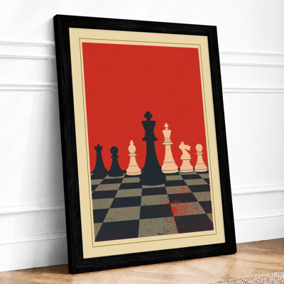 Chess Strategy Vintage - Framed Print