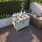 Outdoor Kitchen Island Bar Table With Raised Shelf And Storage Rack-612195931