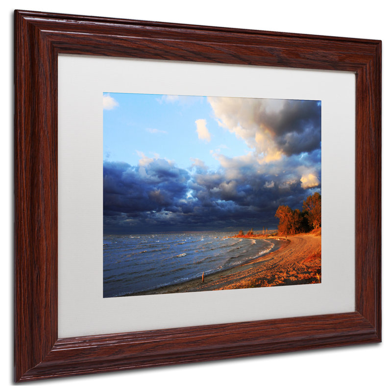«Joden Lake Erie Autumn» par Jason Shaffer, reproduction de photo encadrée, H 16 po x l 20 po x P 0,5 po, Cadre argenté