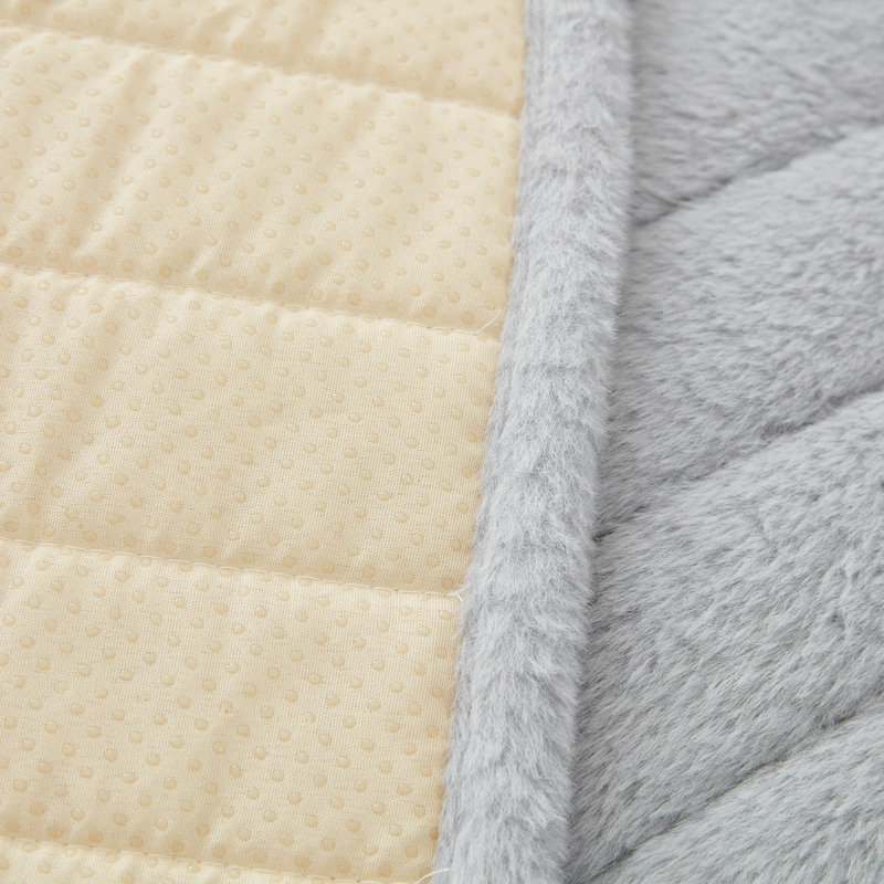 Housse pour fauteuil inclinable Shaggy, Mélange de polyester gris clair