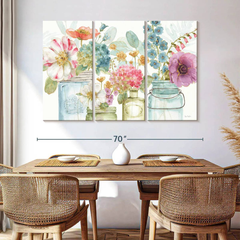 Harnek Rainbow Seeds Flowers III, 42" H x 65" W