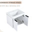 Meuble-lavabo blanc 60 po avec rangement et lavabo - Classic Choice