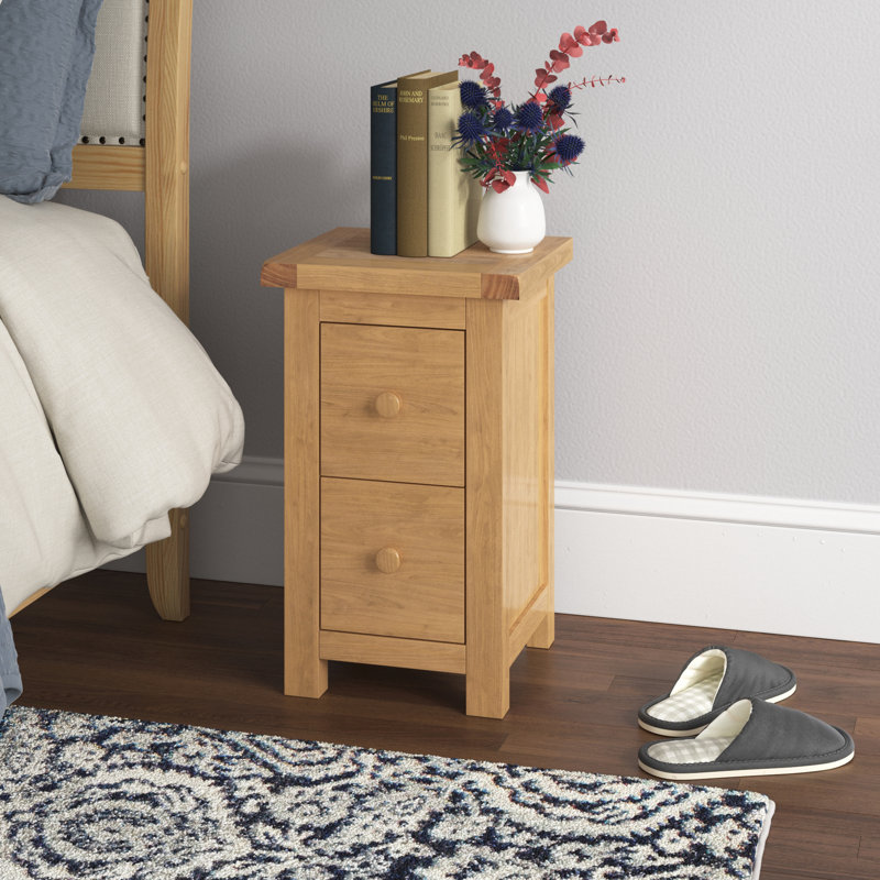 Pompey 35cm W Plywood / Laminate Board Bedside Table, Waxed