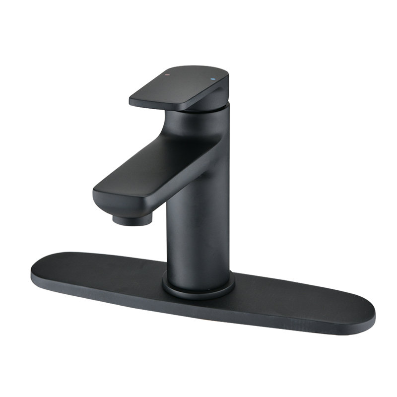 Gray Single-Hole Single-Handle Rust Resistant Bathroom Faucet