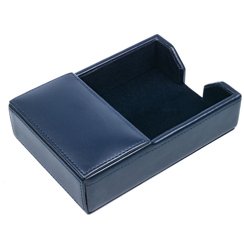 Gribble Leather Memo Pad Holder, Navy Blue