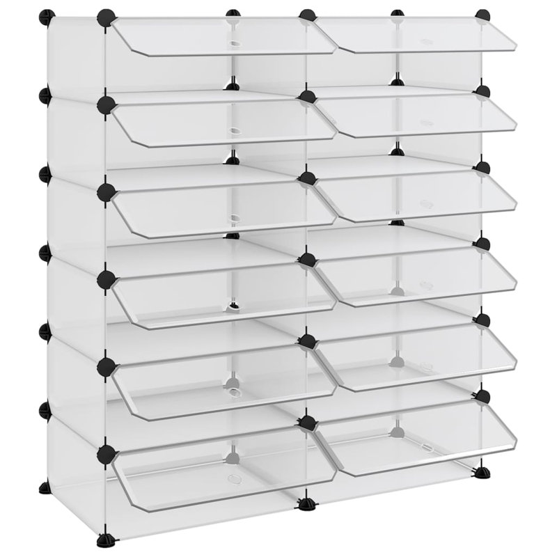 12 Pair Shoe Rack, Clear