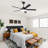 Vaczon 52" Dimmable Ceiling Fan with 3CCT LED Lights and Remote Control, 6 Speeds Reversible DC Motor, Timer, Double-Sided Wood Blades, 6''/10'' Downrods, for Indoor/Covered Outdoor Use-497709493