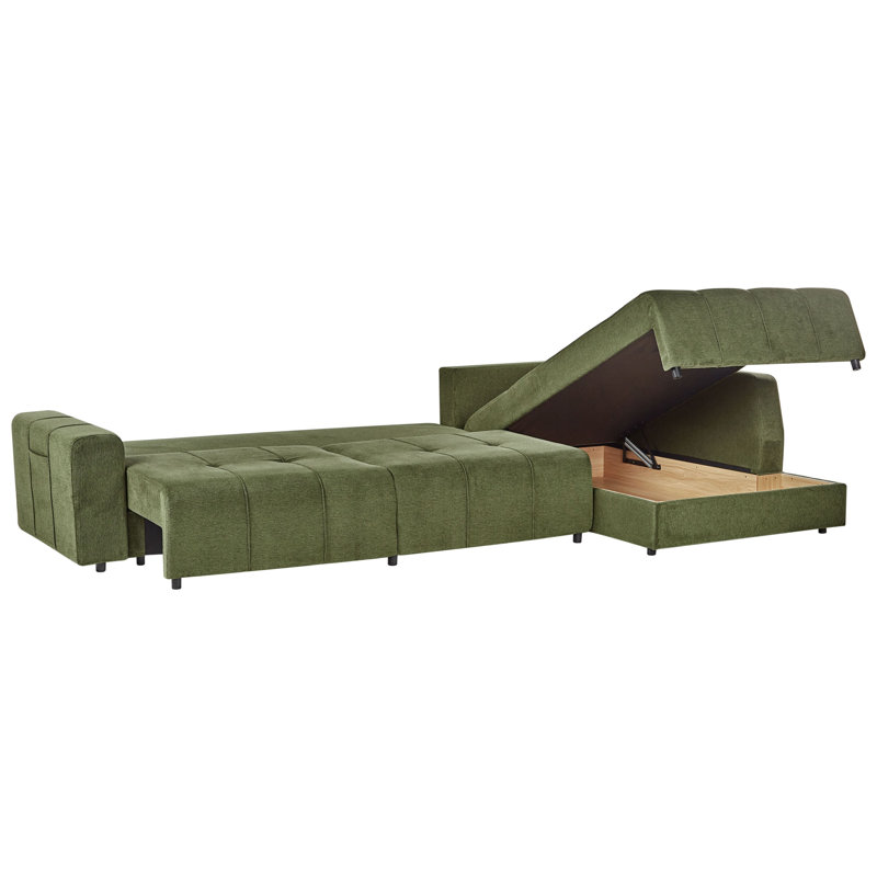 INNVIK 4 Seater Sofa Bed, Left Hand Facing, Green