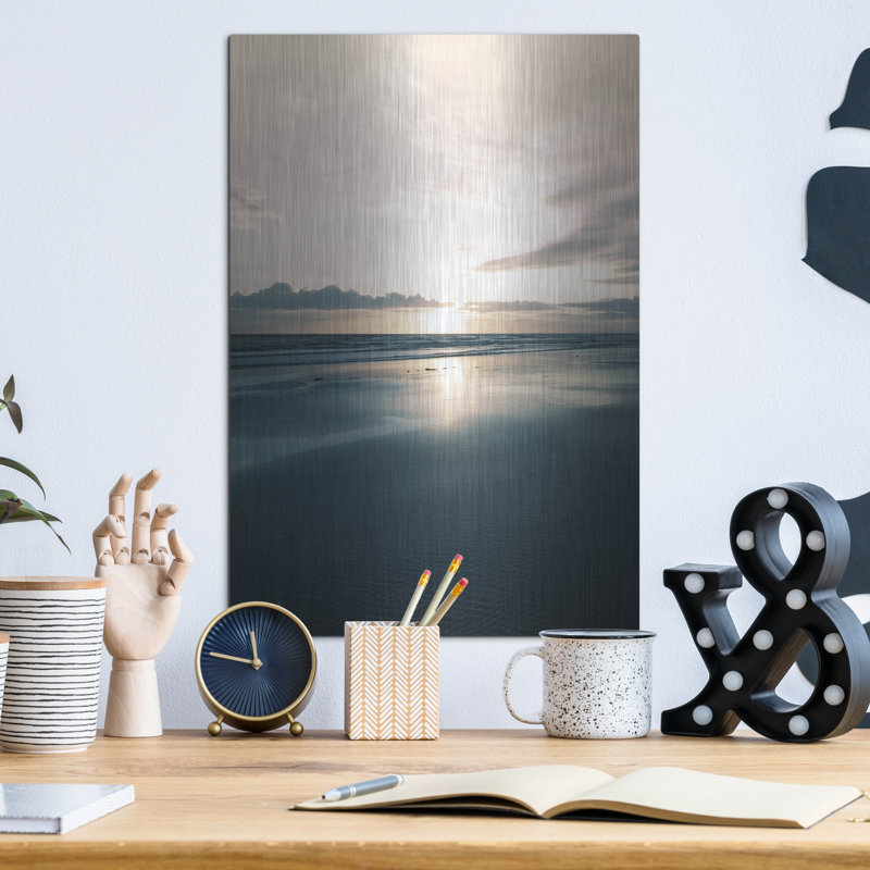 Art mural en métal Rosecliff Heights «Ocean 22» par Ian Winistanley, H 16 po x l 12 po