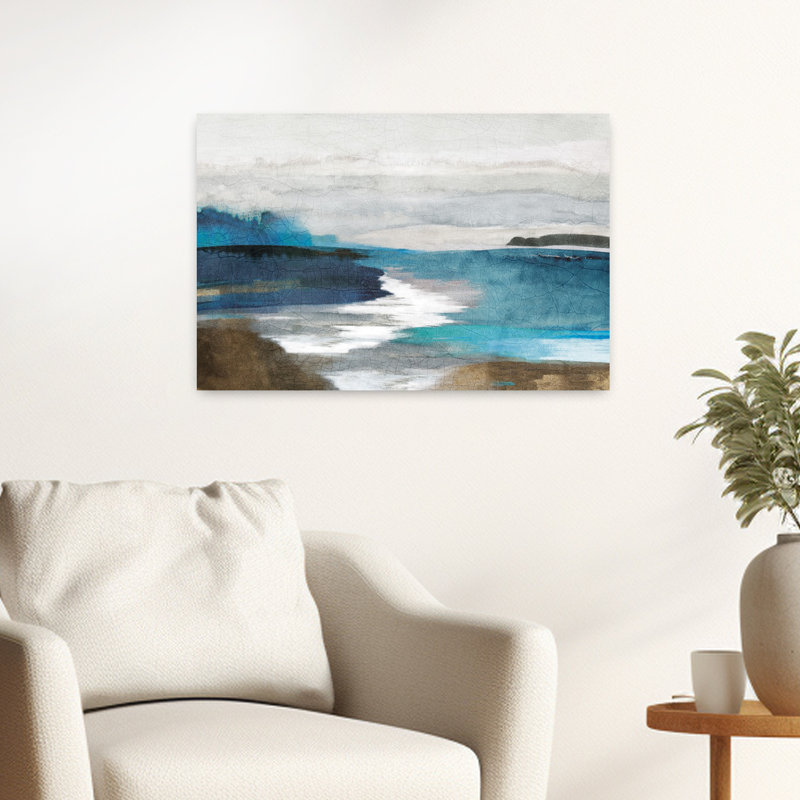 «Oceanic Horizon At Dawn's Edge Coastal Landscape», art mural, H 16 po x l 24 po