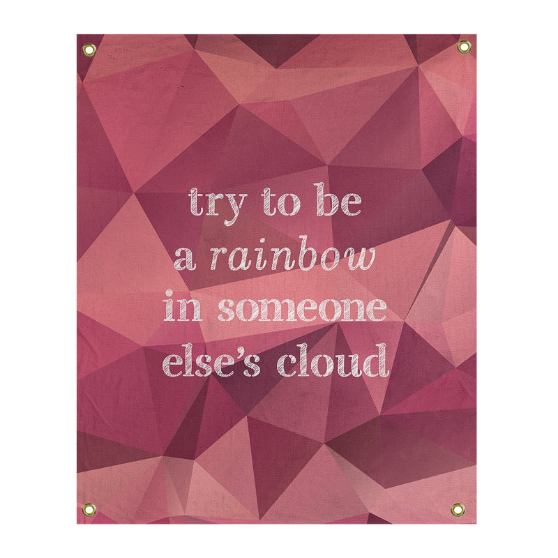 Tapisserie de polyester en faux-pierre qui essaie de devenir un de citation arc-en-ciel, H 59 pi x l 50 po, Tourmaline rose