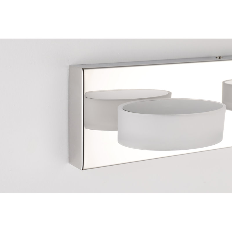 Éclairage pour meuble-lavabo à DEL Macfadden, haute transmittance et intensité variable 5500K, Chrome chrome, 7