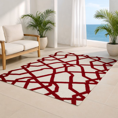 Tapis intérieur et extérieur beige Trellis