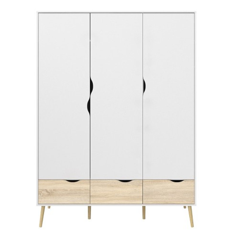 Rodgers 3 Door Solid Wood Wardrobe