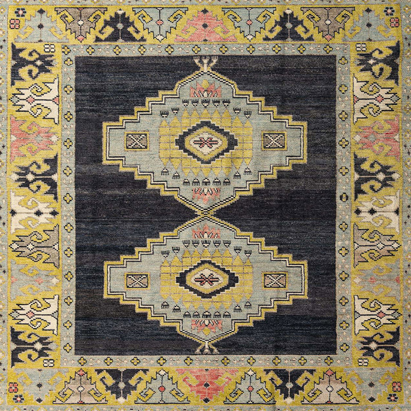 Tapis abstrait moderne 4602, Carré 8 pi