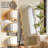 Modern Irregular Full-length Mirror With Aluminum Frame, Wall-mounted Or Free-standing Design-1398271481-1398271482