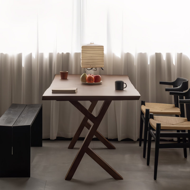 Table de salle à manger rectangulaire Nordic Simple, H 29,52 po x L 55,11 po x l 29,52 po