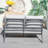 Sanil 50.3"*34.2"*28.3" Outdoor Patio Aluminum Loveseat Sofa With Gray Cushions
