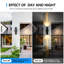  Outdoor Wall Lights , Integrated Led Cylinder Up Down 12W 2700K Modern Aluminum Light, Waterproof Exterior Light For Porch Patio Door