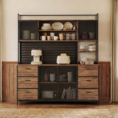 Office Cabinet With Rustic Style And Metal Frame by Inbox Zero
