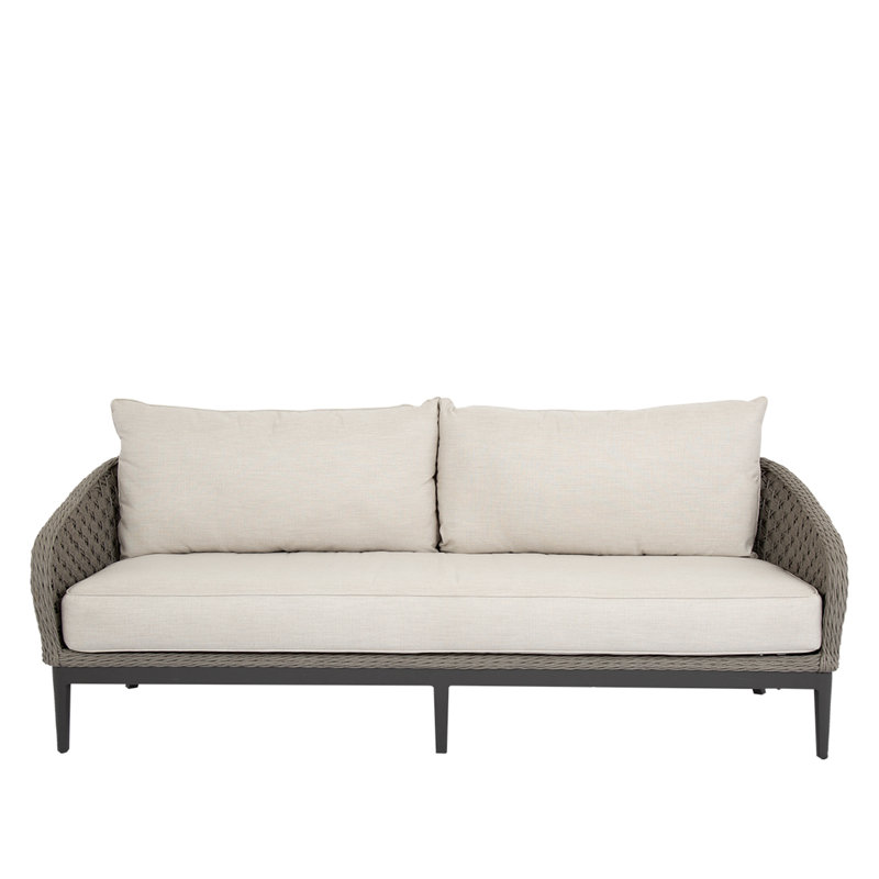 Marbella Outdoor 3 - Seat Patio Sofa, Echo Ash Sunbrella®