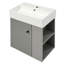 Meuble-lavabo flottant moderne 21,6 po avec lavabo en céramique