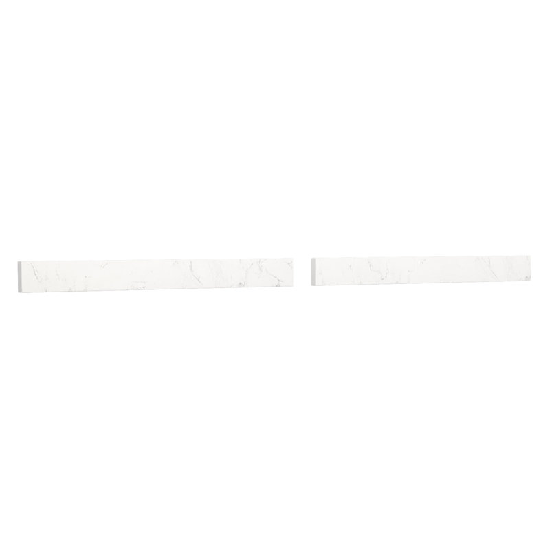 Dosseret de remplacement de 66 pouces en marbre de culture, Blanc pâle