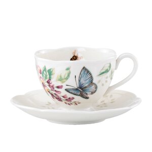 Lenox Butterfly Meadow 8 Oz. Butterfly Teacup and Saucer