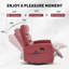 Fauteuil inclinable manuel à massage thermique avec chaise berçante et pivotante-1346422150