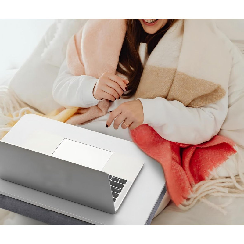 Bureau pour ordinateur portable avec coussin, coussin portatif, support pour lit, canapé, tapis, livre, tablette, support pour planche à dessin