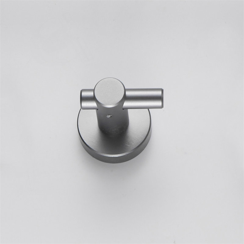 Round Base Wall Hanging Hook With Screws- Gun Grey Hook, 4 Pack, For Entry Shoe Cabinet, Wardrobe Bathroom Bedroom Furniture Hardware