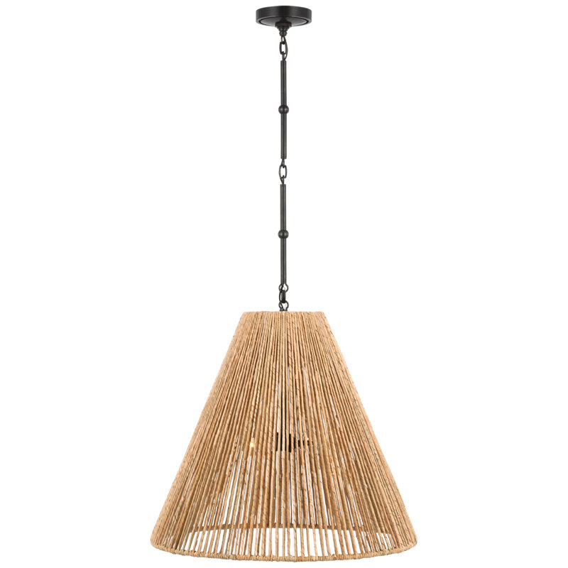Goodman Pendant by Thomas O'Brien, 22.75" H x 24" W x 24" D, Bronze