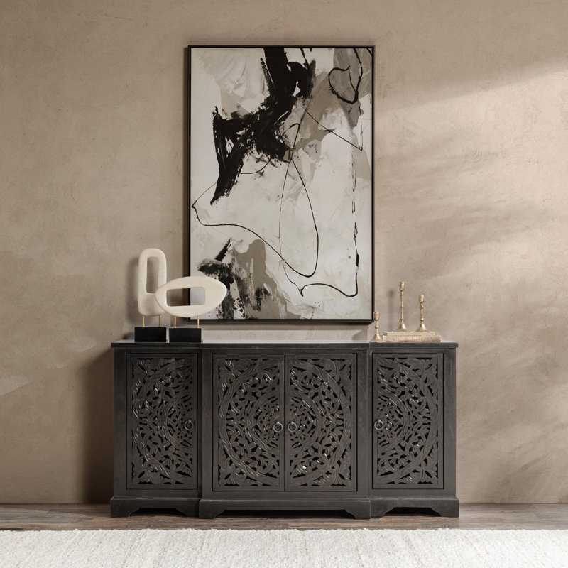 Clairabelle 72'' W Solid Wood Sideboard, Harvest Walnut