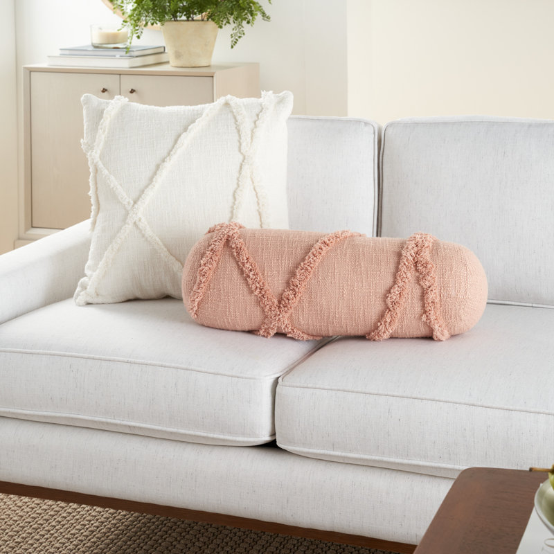 SH018-006020 Solid Colour Cotton Throw Pillow, Grey