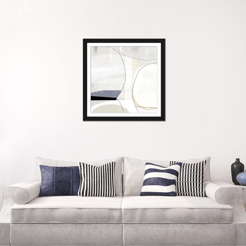 «Beuyer I» par Sisa Jasper - reproduction, H 24 po x l 24 po x P 1 po, Papier d'art encadré noir, Blanc