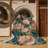 Machine Washable Botanical Brown Area Rug-1272643780