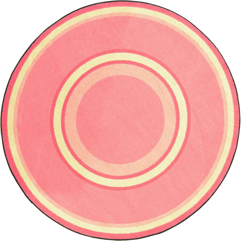 Tapis Ripples Pretty Pink par Joy Carpets, Rond 5 pi 4 po