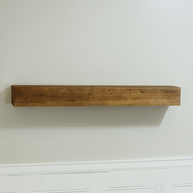 Tablette flottante en bois, Marron