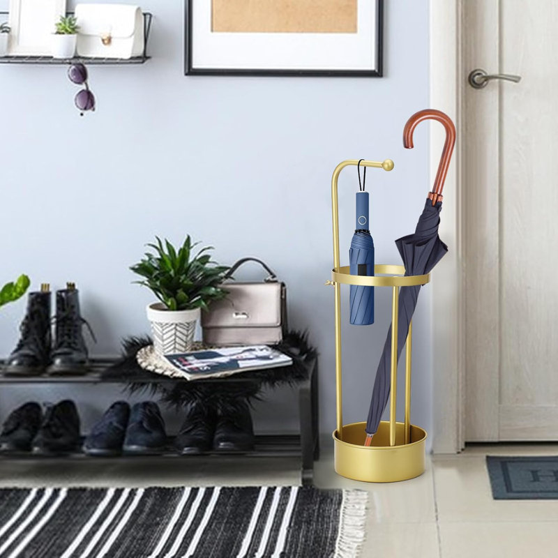 Golden Rustproof Umbrella Stand