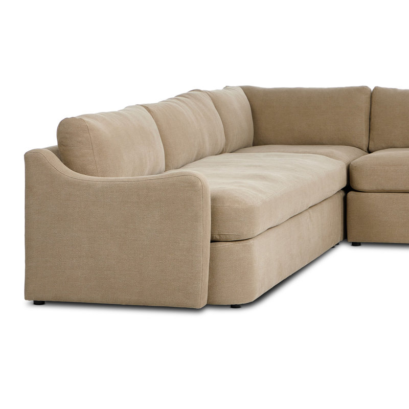 Aurelia 3-Piece Sectional, Broadway Canvas Linen 