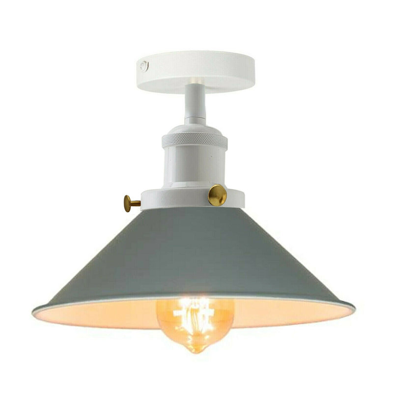 Boldt Semi Flush Mount, Grey, White