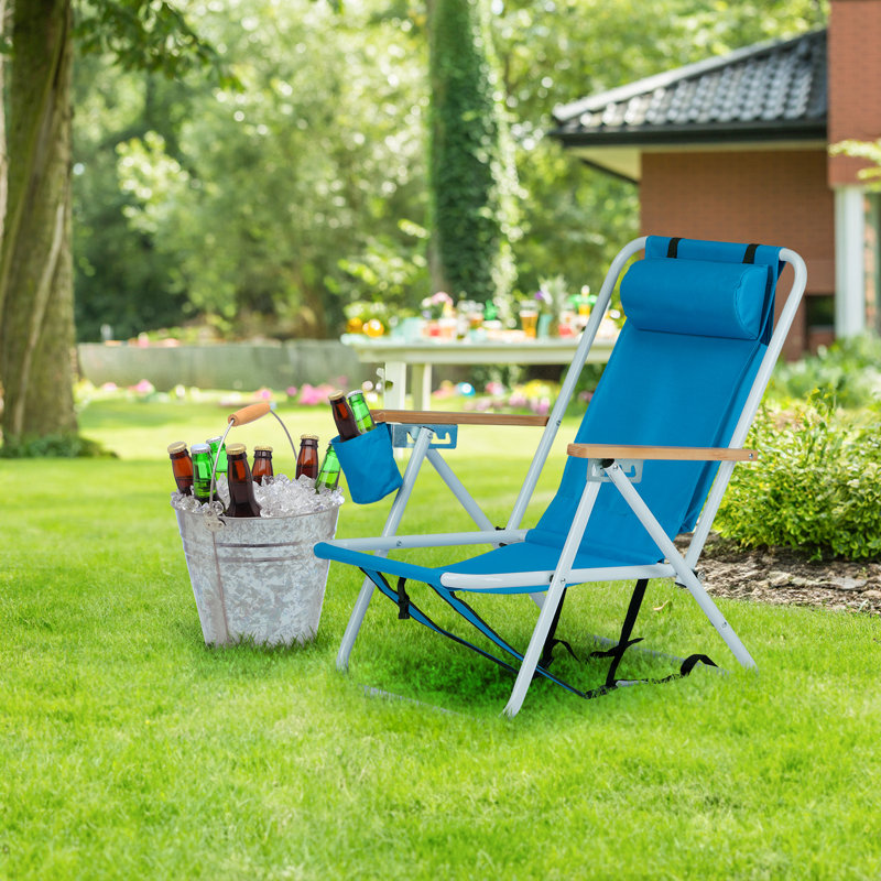 Draughn Folding Beach Chair, Blue