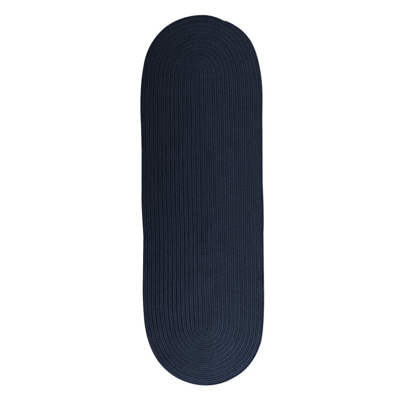 Tapis bleu marine Coletti Port Royale, Tapis de couloir 2 pi x 7 pi